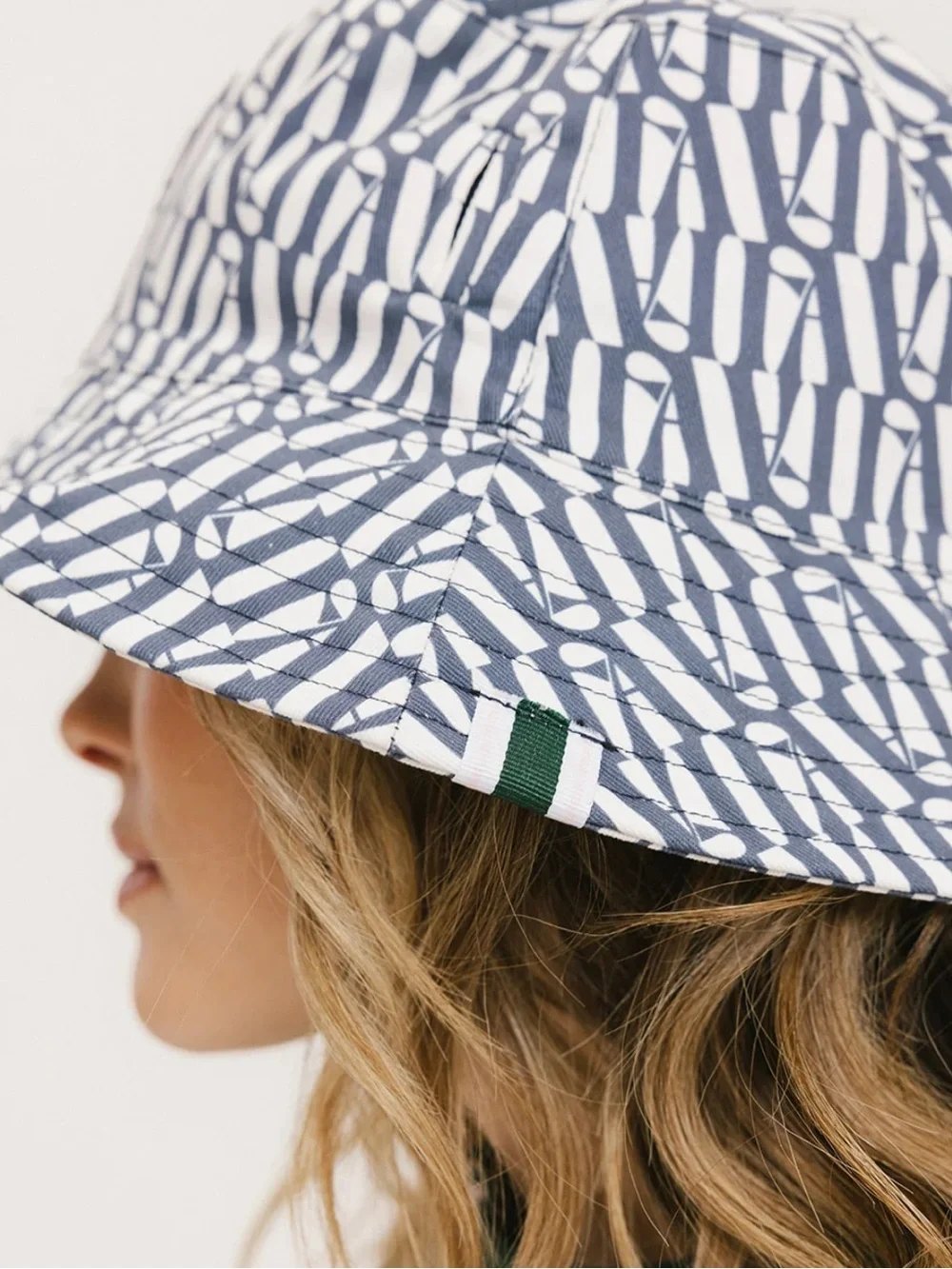 🆕 NWOT FORE ALL AUSTI Bucket Hat Logo Preppy Navy White Cotton Golf SUN BLOCK